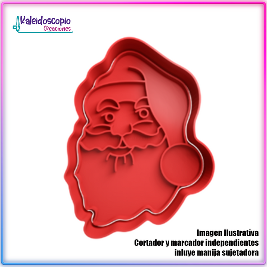 Santa Claus Cabeza - Cortador de Galletas y Fondant