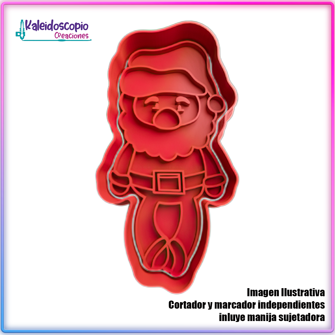 Santa Claus Cuerpo Completo - Cortador de Galletas y Fondant