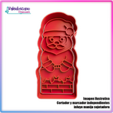 Santa Claus en Chimenea - Cortador de Galletas y Fondant