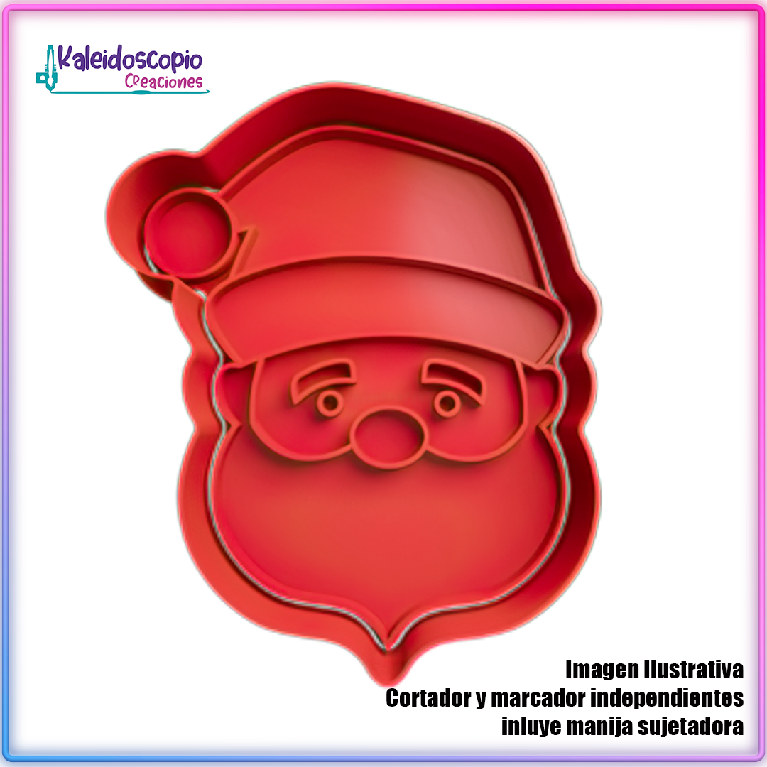 Santa Claus Rostro 2 - Cortador de Galletas y Fondant