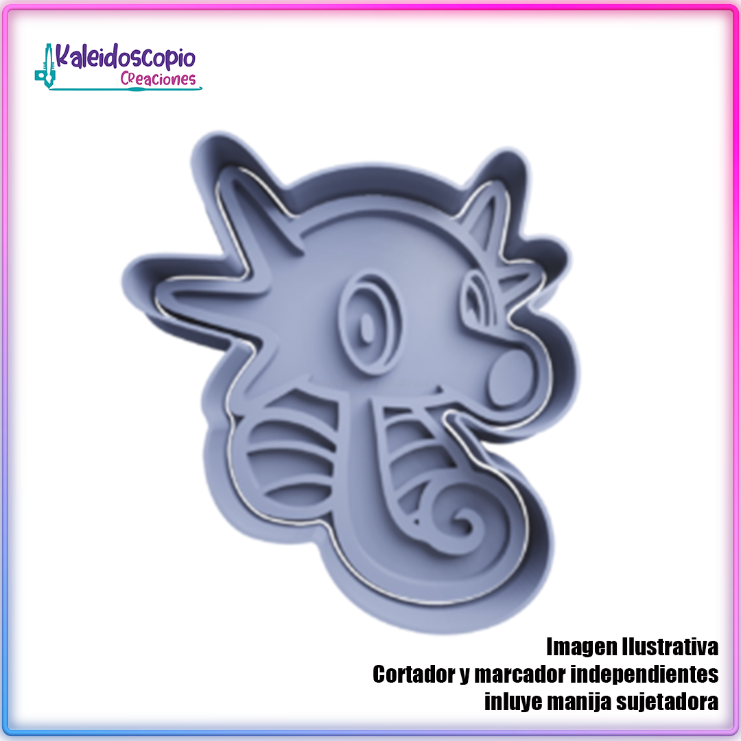 Horsea Pokemon - Cortador de Galletas y Fondant