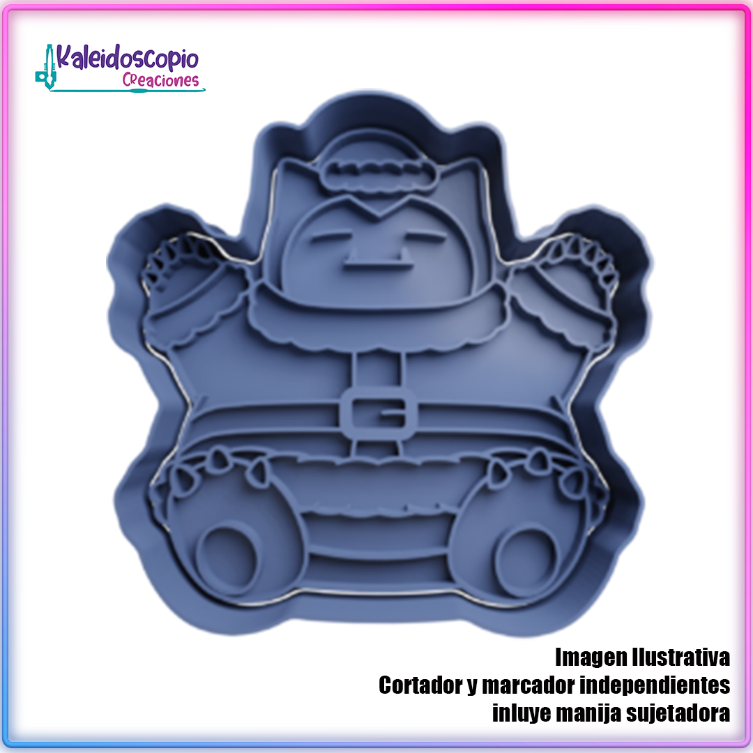 Snorlax Santa Claus Cortador de Galletas y Fondant