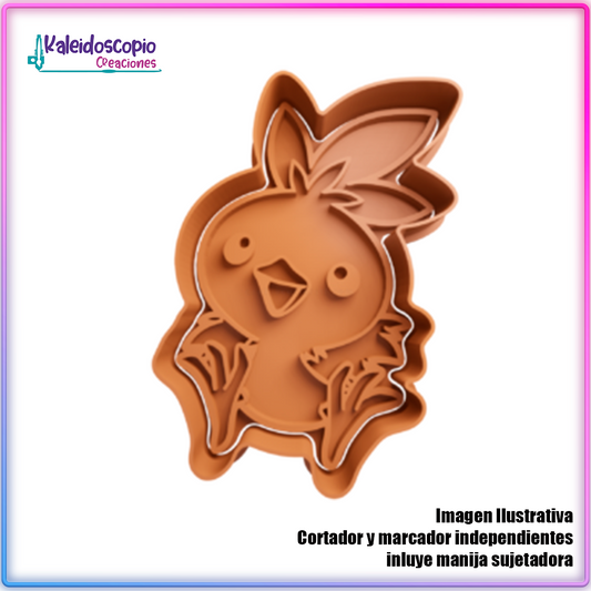 Torchic Pokemon - Cortador de Galletas y Fondant