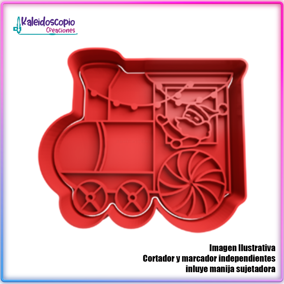 Tren de Santa Claus Navidad Cortador de Galletas y Fondant