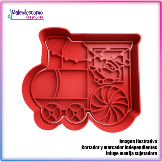 Tren de Santa Claus Navidad Cortador de Galletas y Fondant