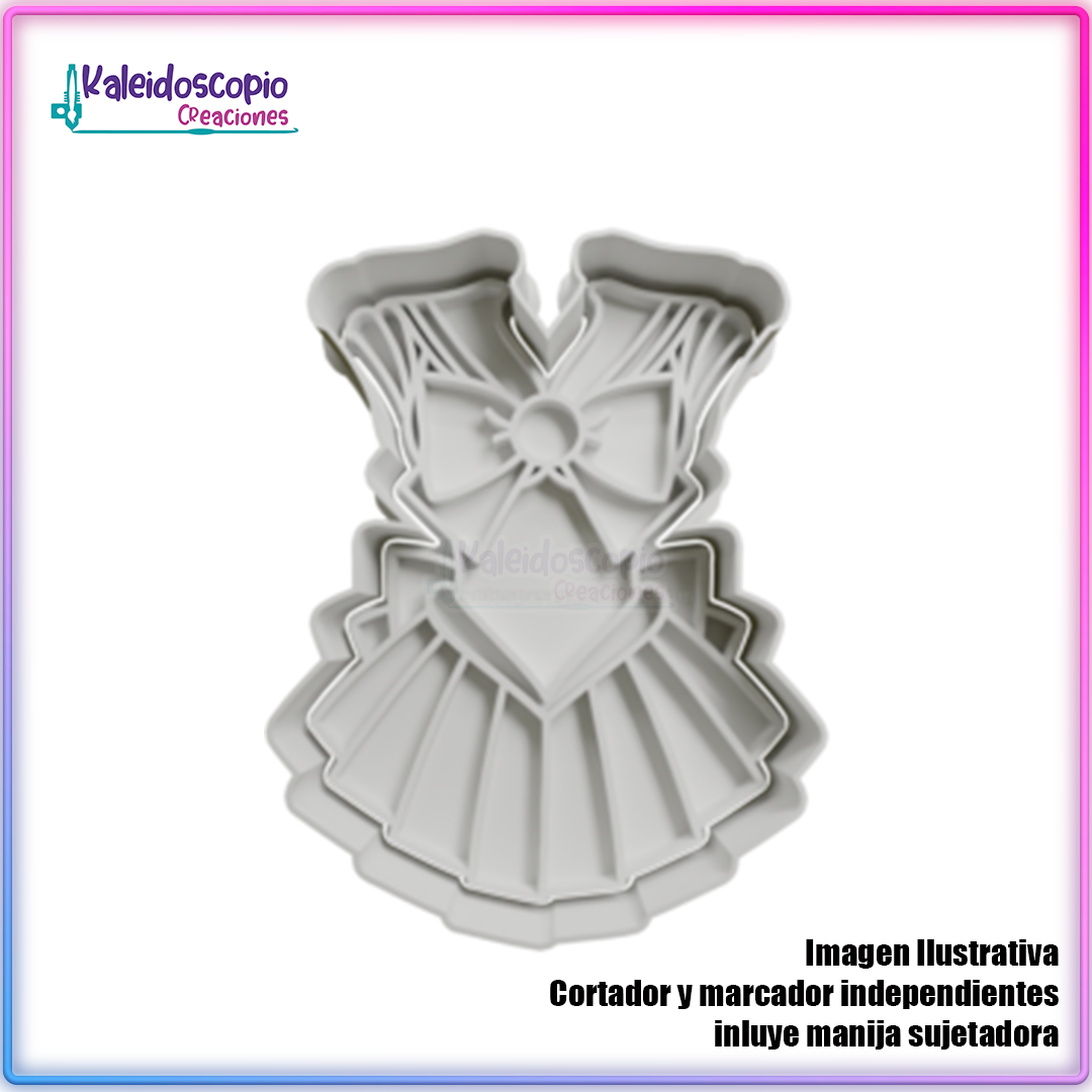 Vestido Sailor Moon Cortador para galletas y fondant