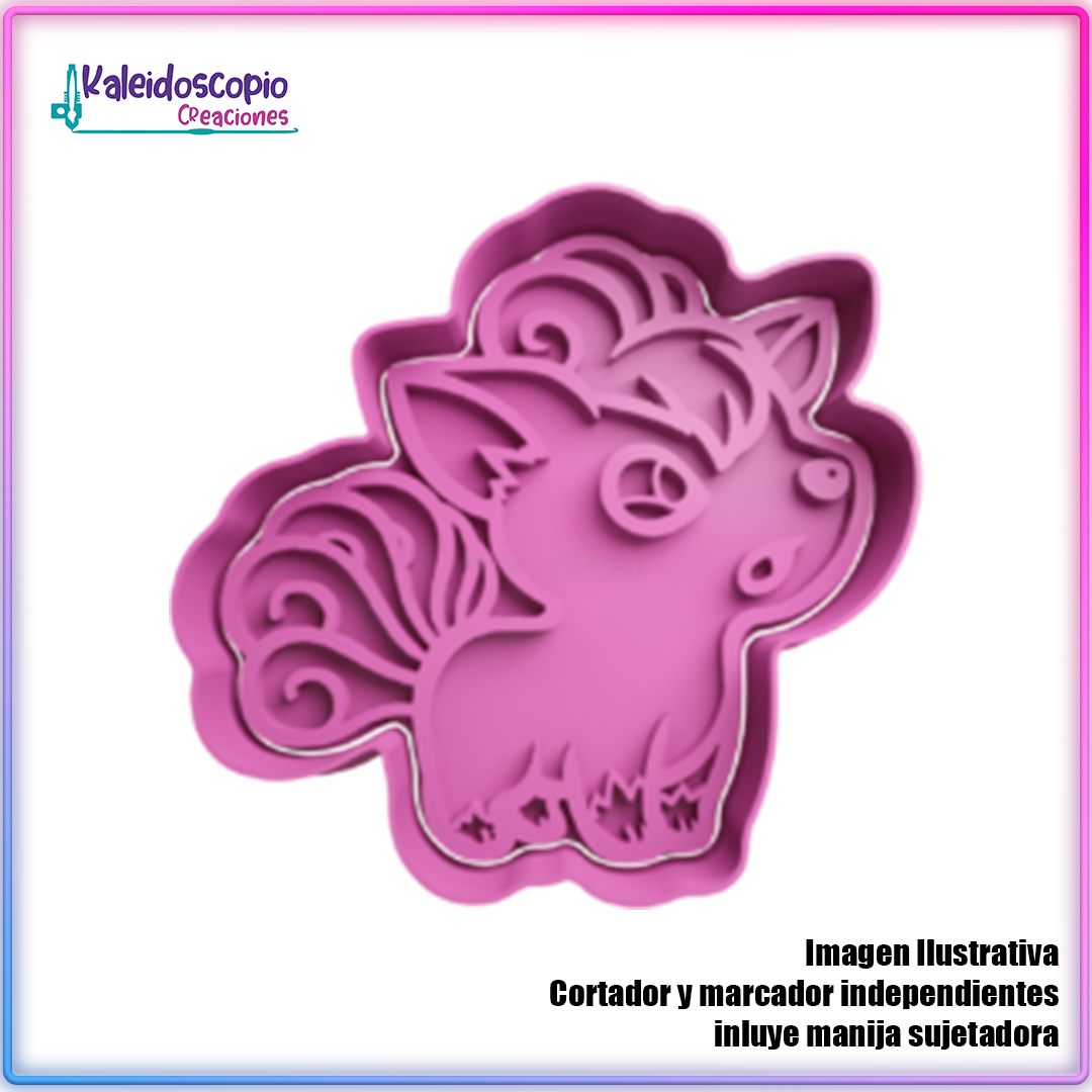 Vulpix Pokemon - Cortador de Galletas y Fondant