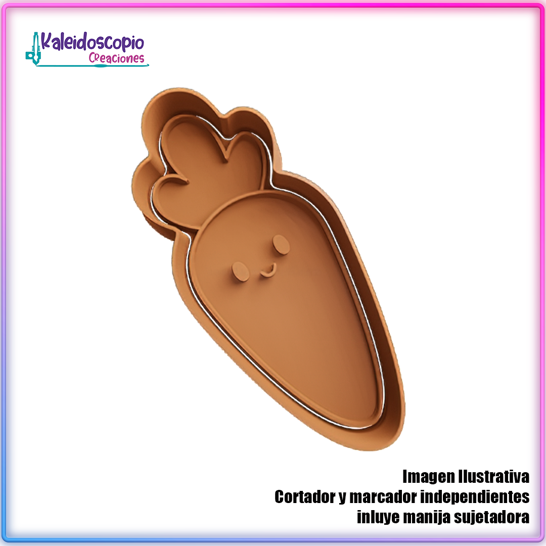 Zanahoria Chibi Conejo de Pascua - Cortador de Galletas y Fondant