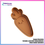 Zanahoria Chibi Conejo de Pascua - Cortador de Galletas y Fondant