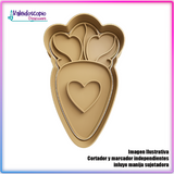 Zanahoria con Corazon - Cortador de Galletas y Fondant