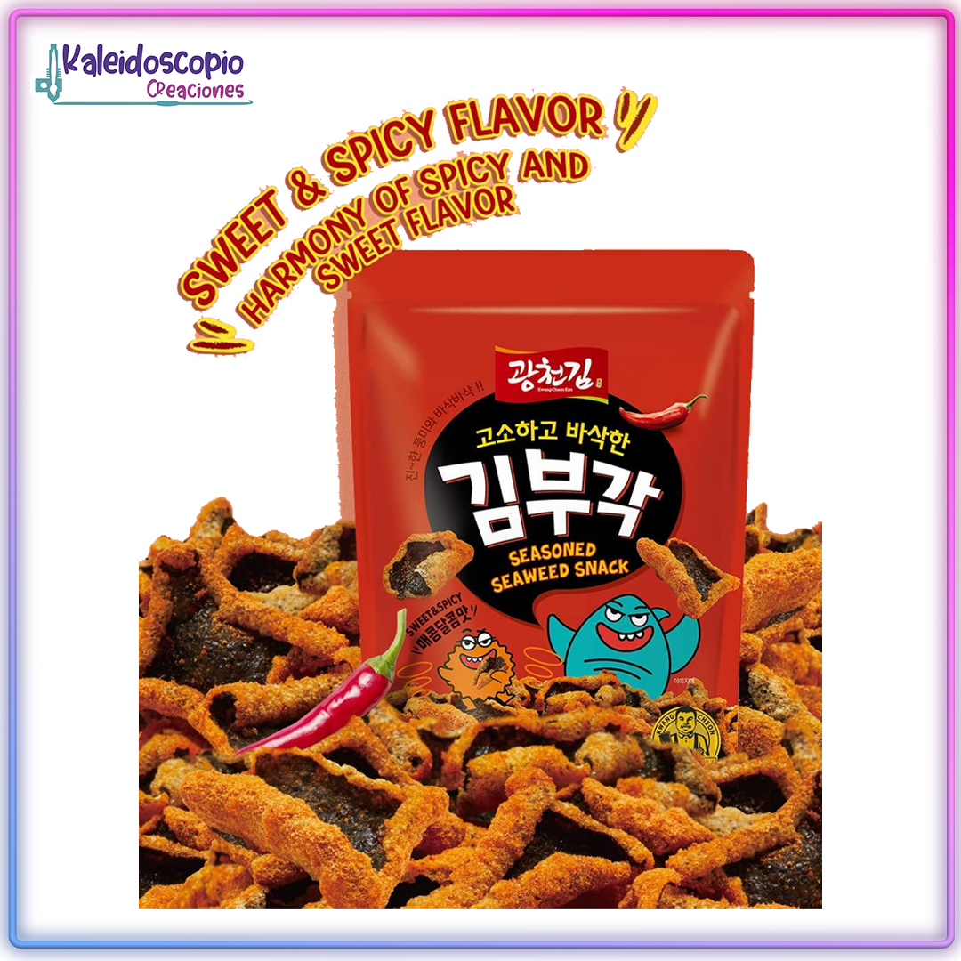 Crispy Seaweed chips Sweet and Spicy , Kimbugak