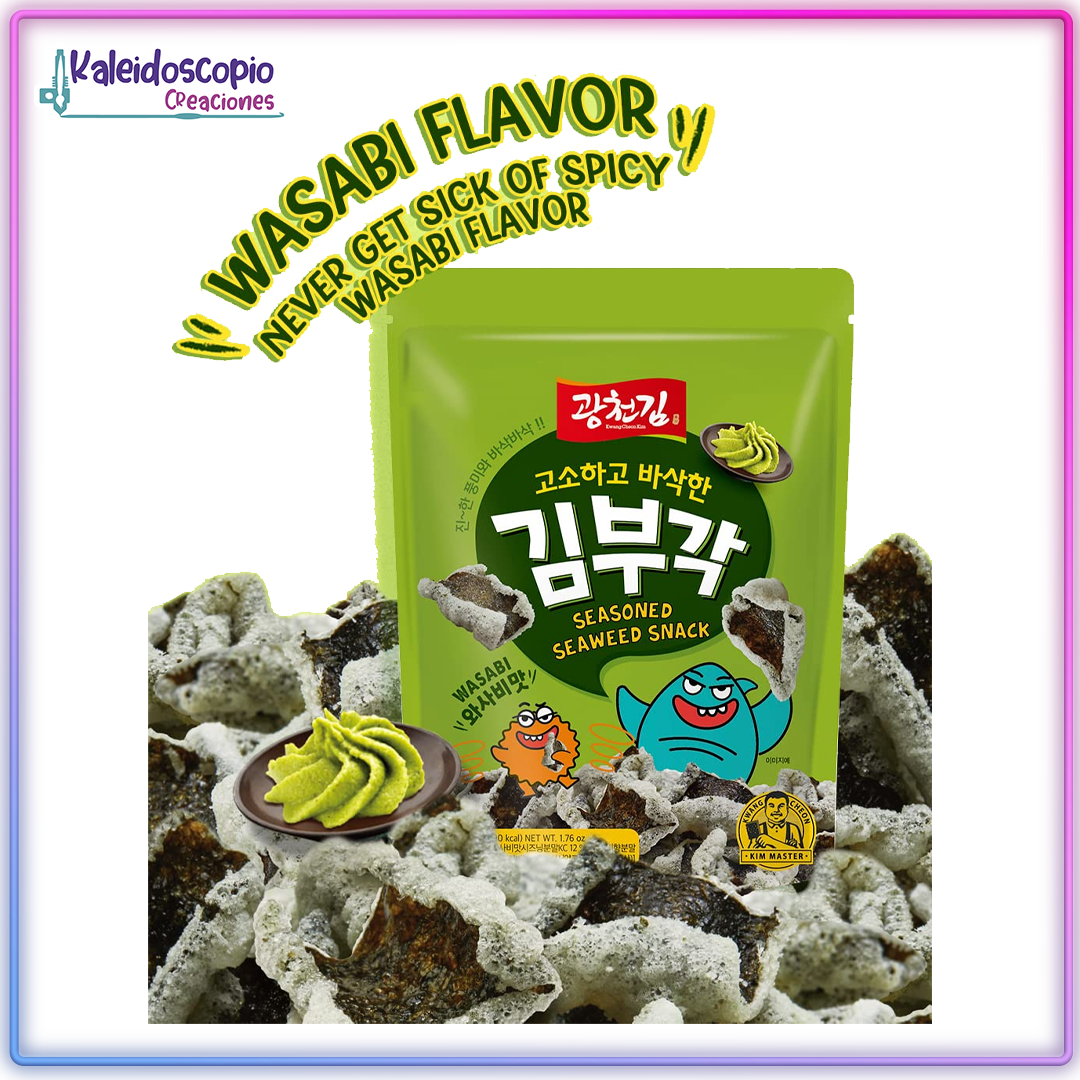 Crispy Seaweed chips Wasabi, Kimbugak