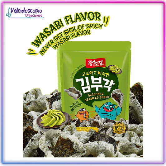 Crispy Seaweed chips Wasabi, Kimbugak