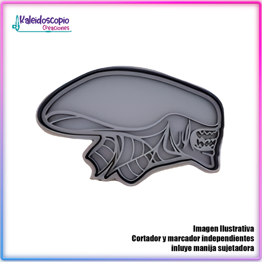 Alien Cabeza Cortador de Galleta y Fondant