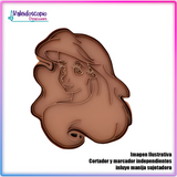 Ariel Rostro La Sirenita Cortador de Galleta y Fondant