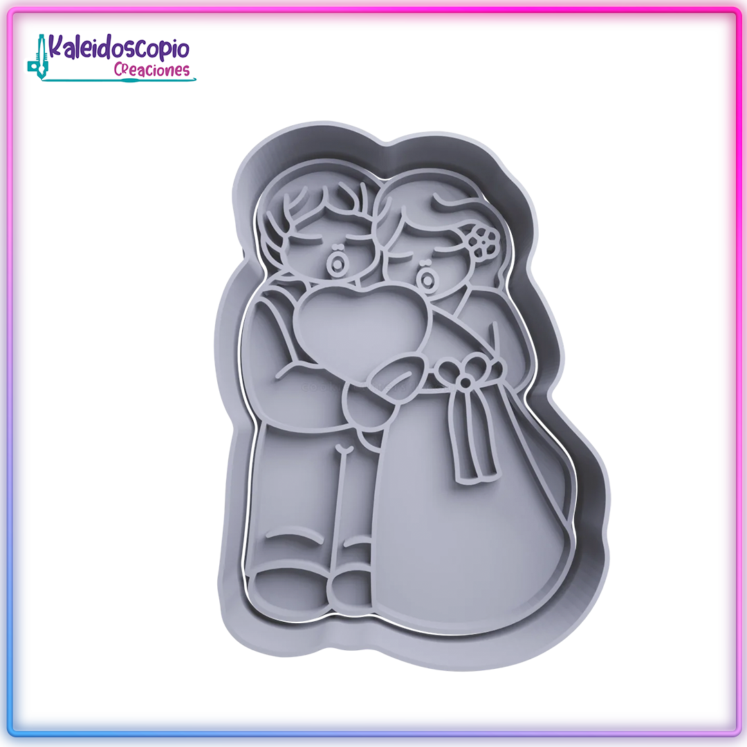 Pareja de Bodas Cortador para galletas