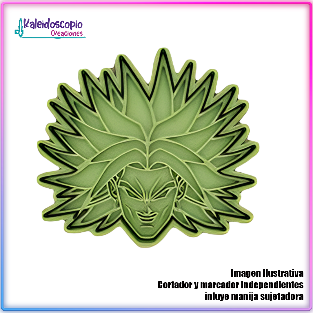 Broly Rostro Cortador de Galleta y Fondant