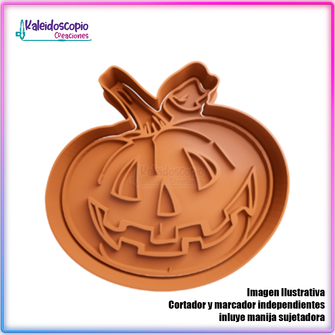 Calabaza cute 3 Cortador para galletas y fondant