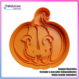 Calabaza cute 2 Cortador para galletas y fondant