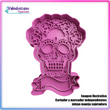 Calavera con flores Cortador para galletas y fondant