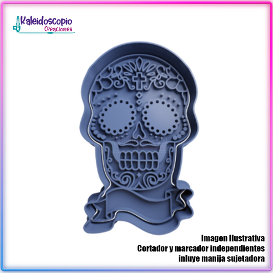 Calavera de azucar Cortador para galletas y fondant