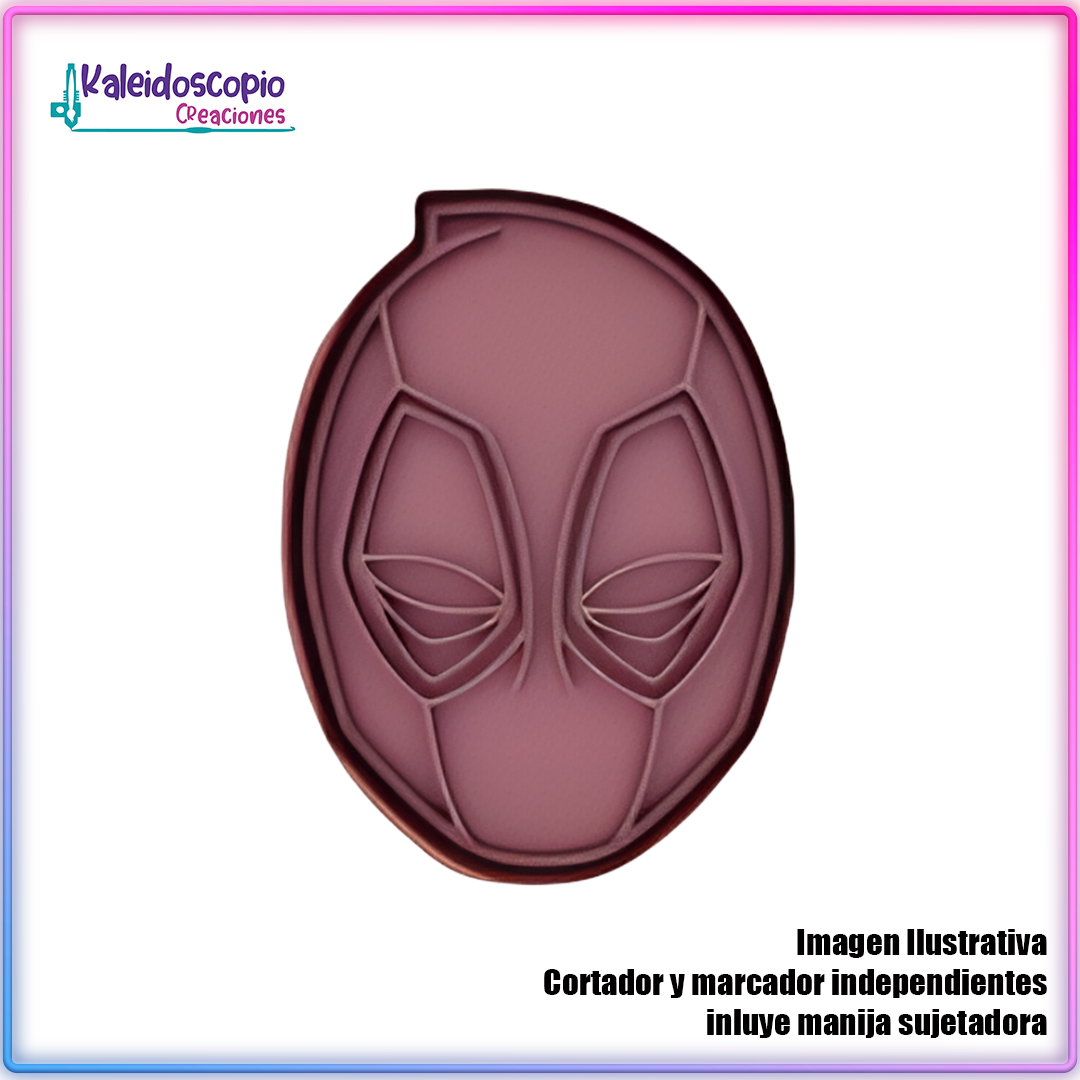 Deadpool Rostro 2 Cortador de Galleta y Fondant