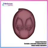 Deadpool Rostro 2 Cortador de Galleta y Fondant