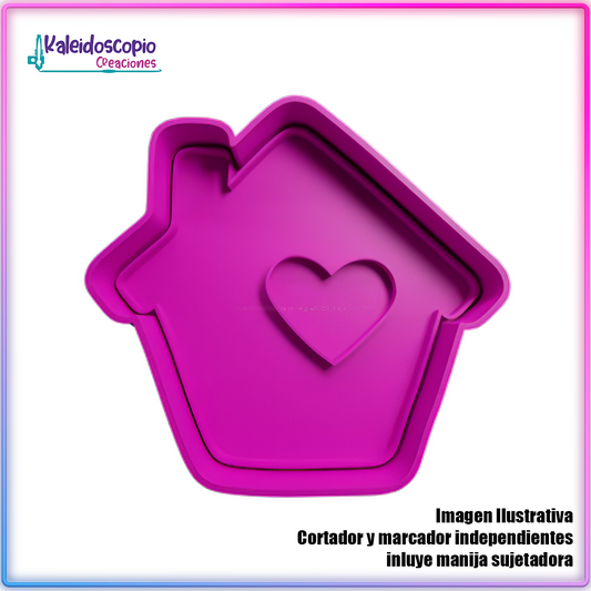 Casa con Corazon San Valentin - Cortador de Galletas y Fondant