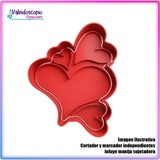 Corazones Juntos San Valentin - Cortador de Galletas y Fondant