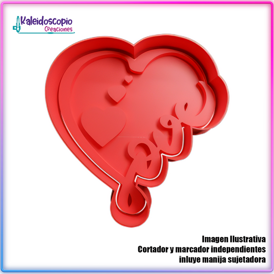 Corazon Love Globo San Valentin - Cortador de Galletas y Fondant