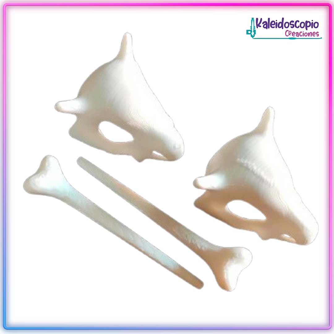 Craneo de Cubone Pasador para el cabello