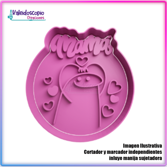 Deformito mamá con corazon Cortador para galletas y fondant