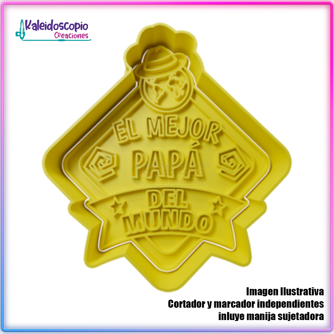 El mejor papá del mundo Cortador para galletas y fondant