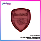 Escudo Arsenal Cortador de Galleta y Fondant