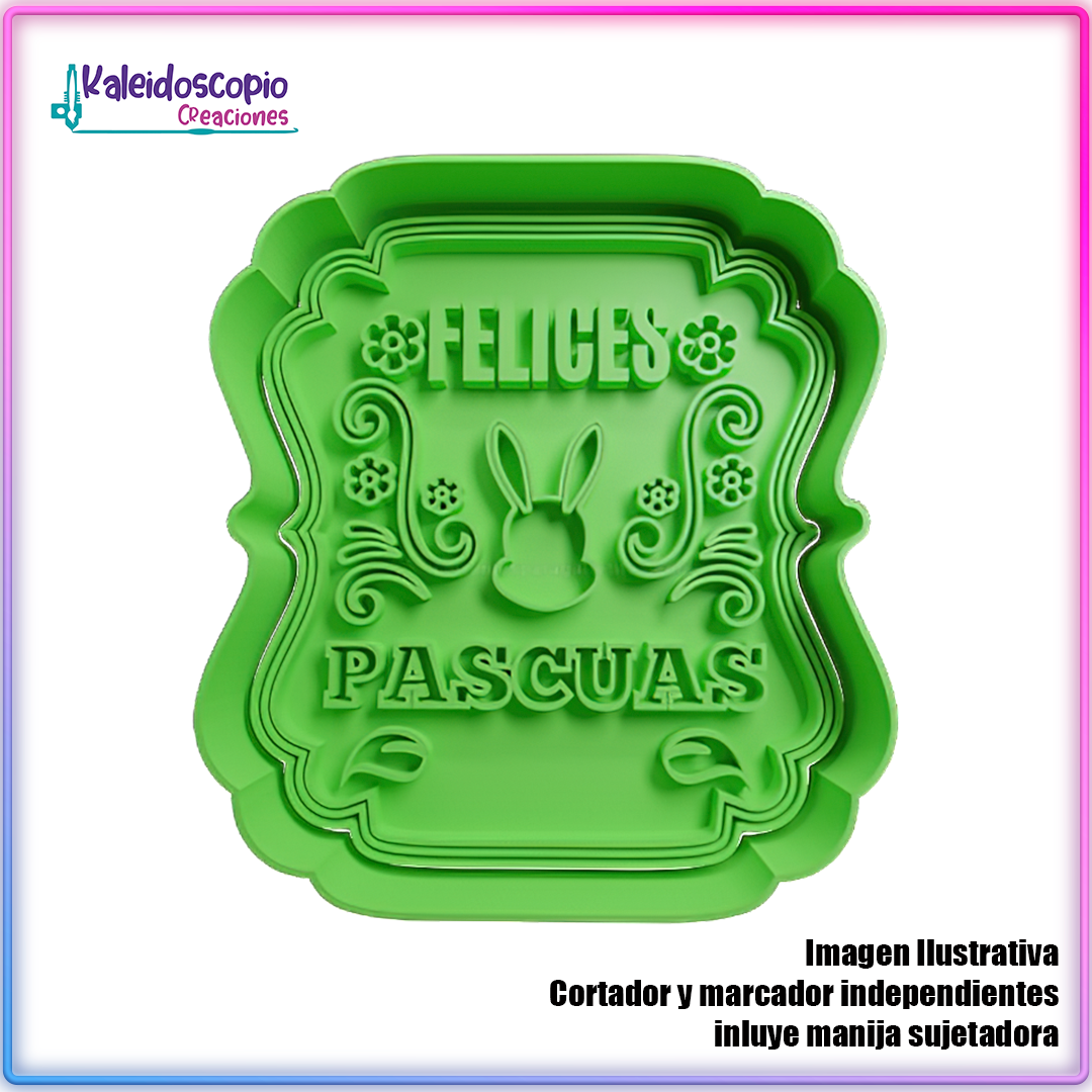 Felices Pascuas 1 - Cortador de Galletas y Fondant