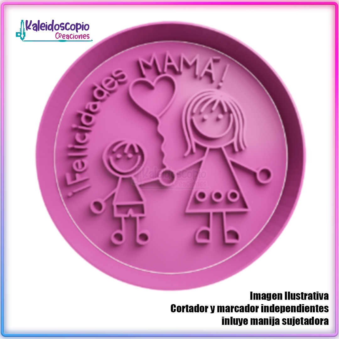 Felicidades mamá Cortador para galletas y fondant