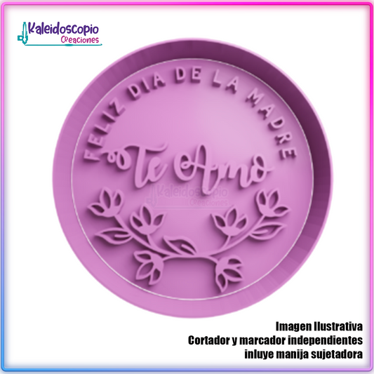 Feliz dia de la madre Cortador para galletas y fondant