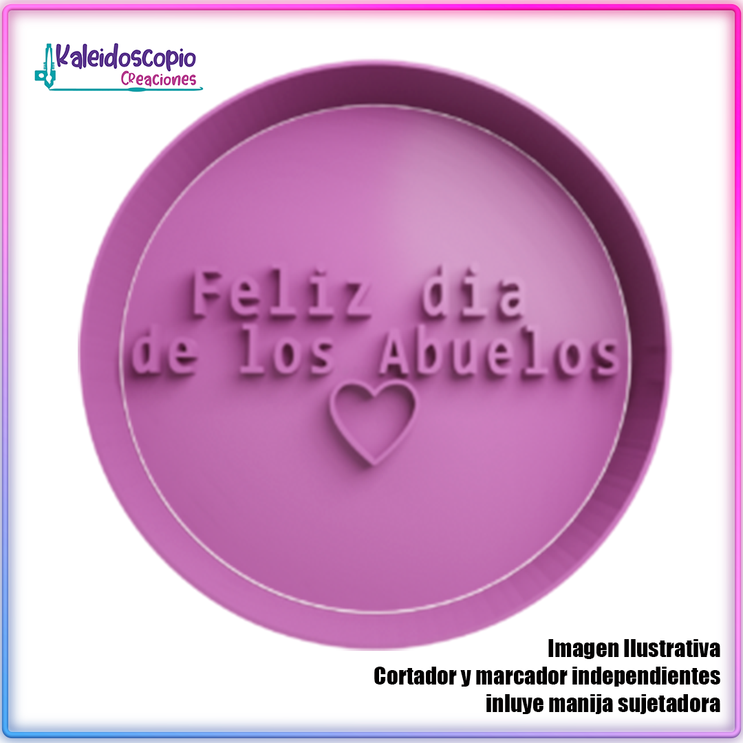 Feliz Dia de los Abuelos 6 Corazon Cortador De Galletas