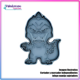 Godzilla Cortador de Galleta y Fondant