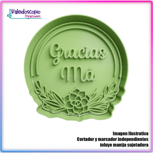 Gracias Ma Cortador para galletas y fondant