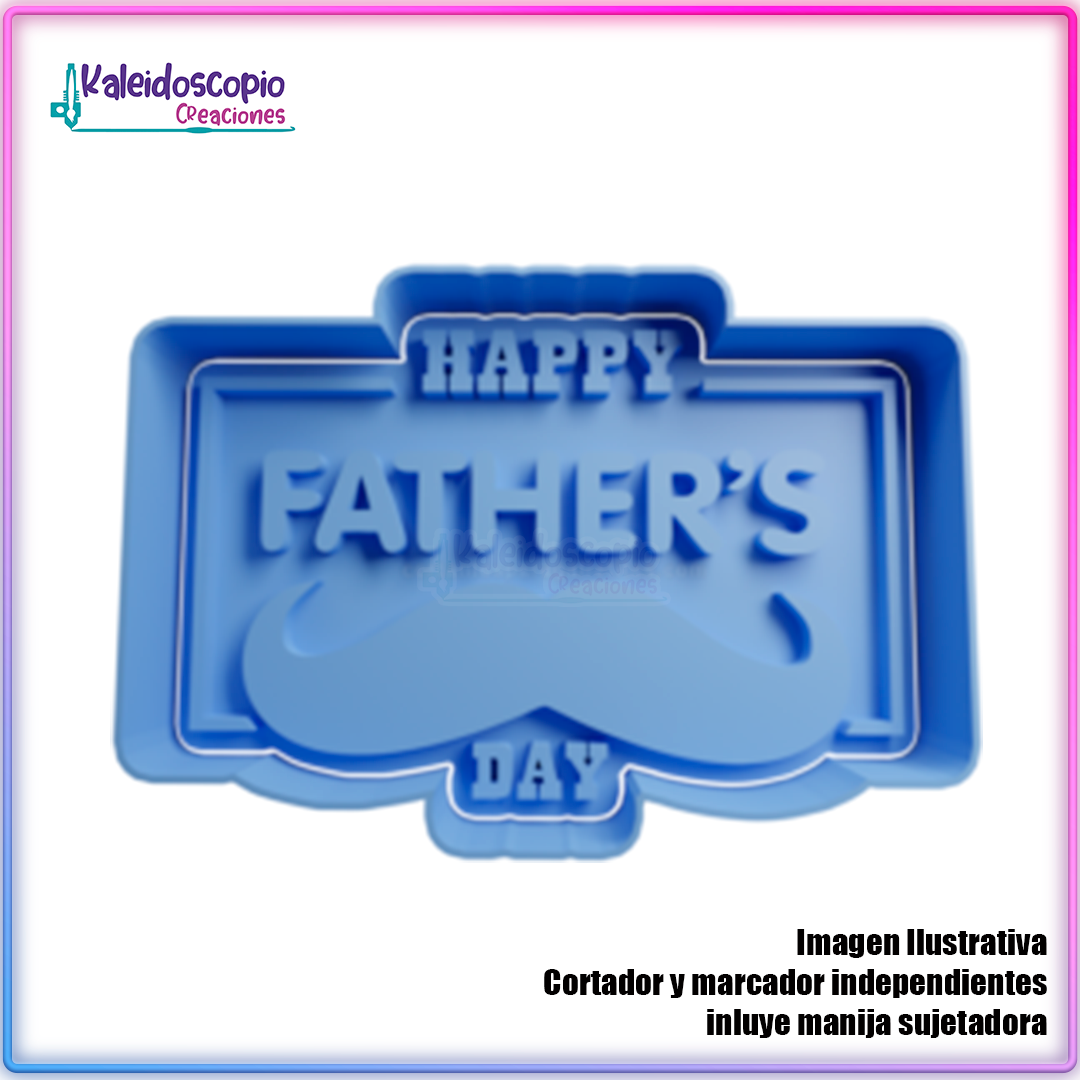 Happy fathers day Cortador para galletas y fondant