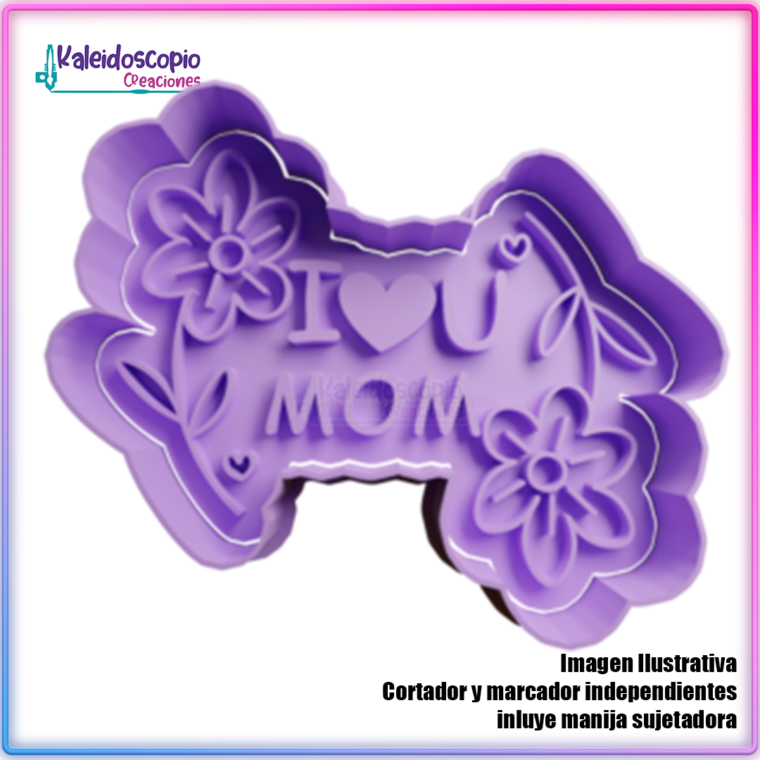 Love Mom Cortador para galletas y fondant