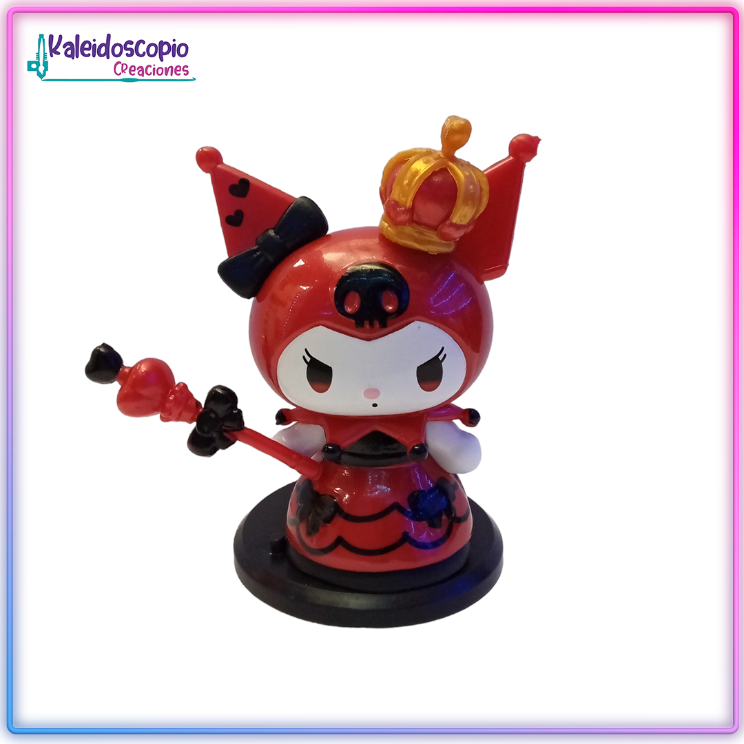 Figura de Kuromi Reina de Corazones - Kuromi Poker - Figuras Miniaturas