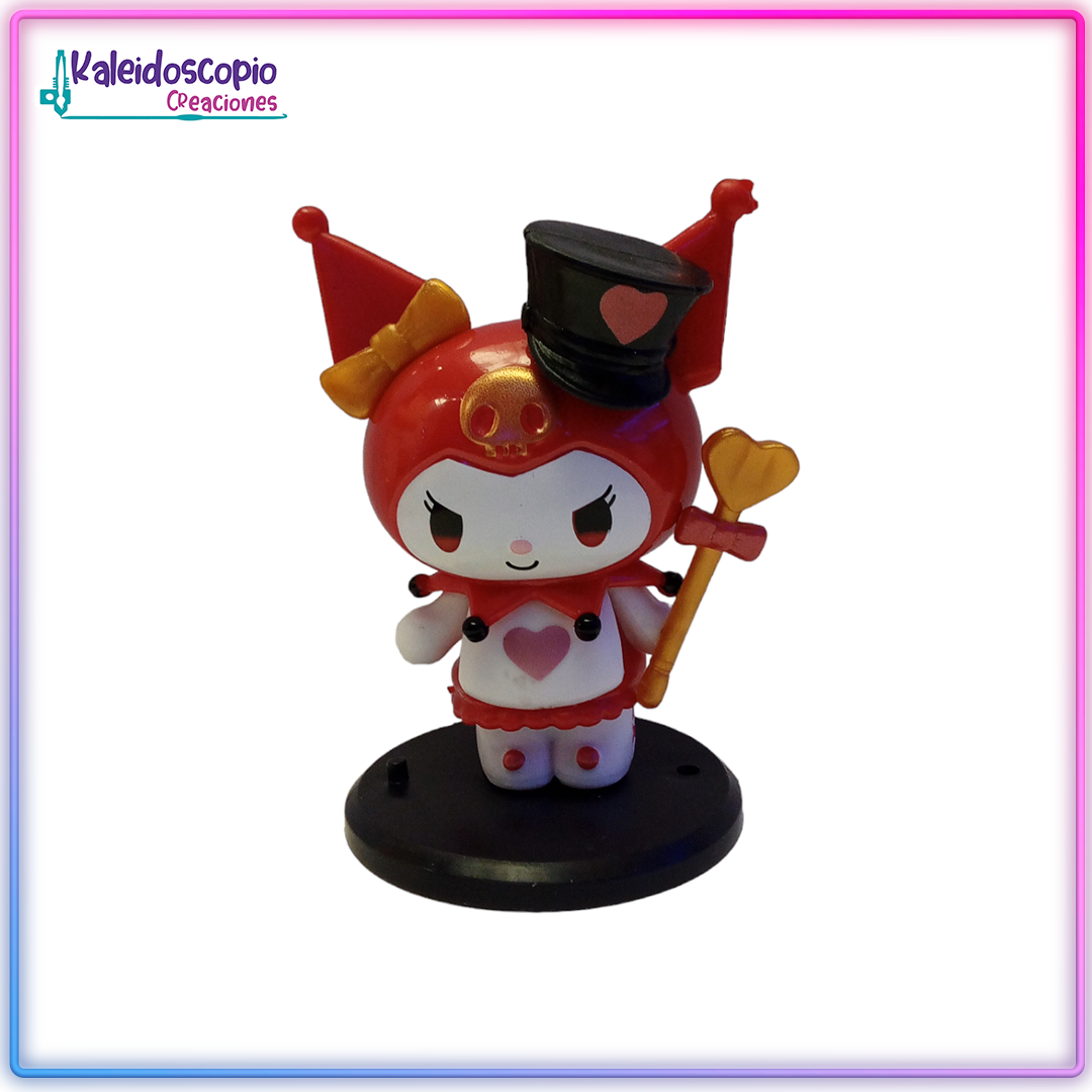 Figura de Kuromi Corazon Rojo - Kuromi Poker - Figuras Miniaturas