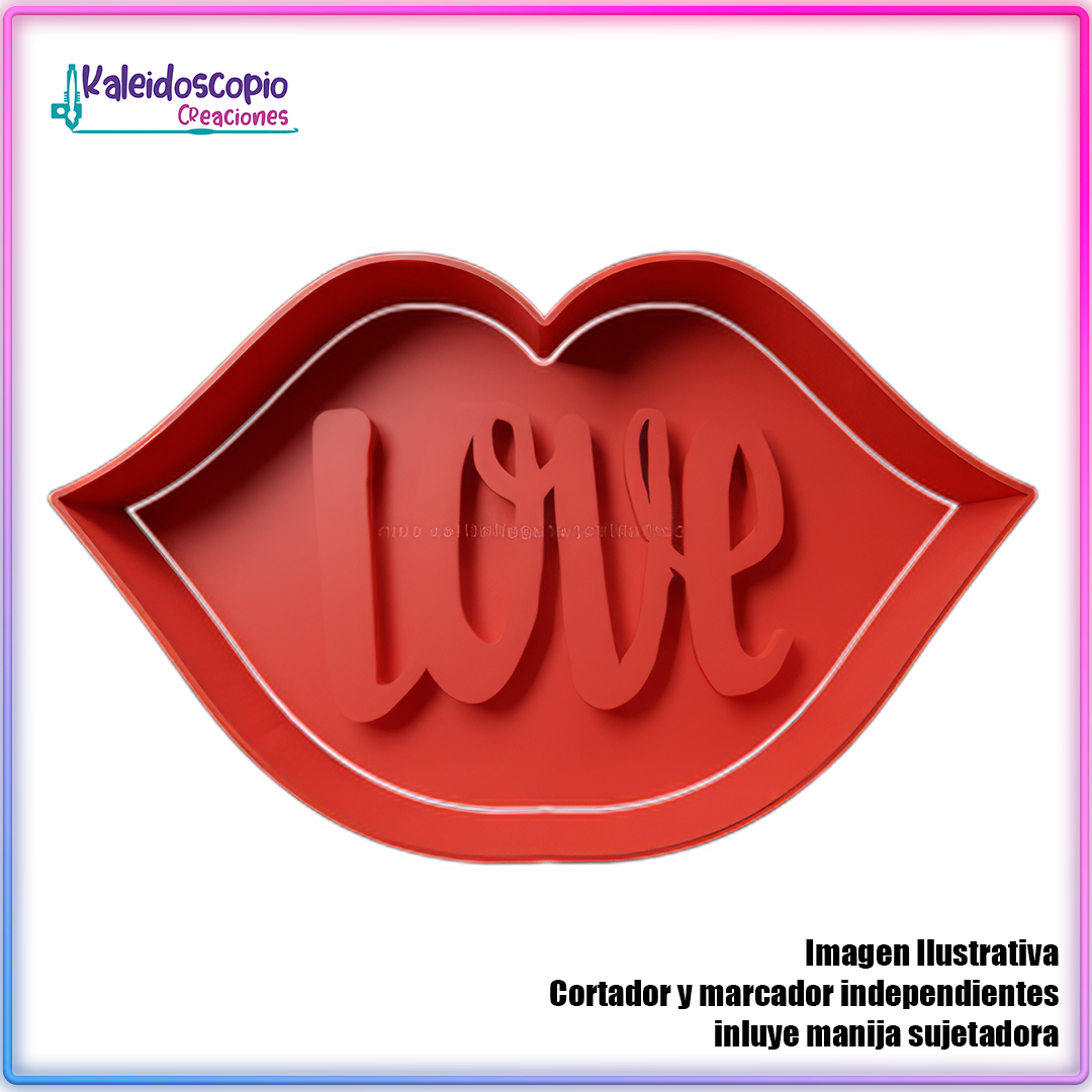 Labios Love San Valentin - Cortador de Galletas y Fondant