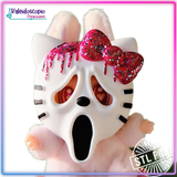 Mascara de Scream Kitty para Labubu