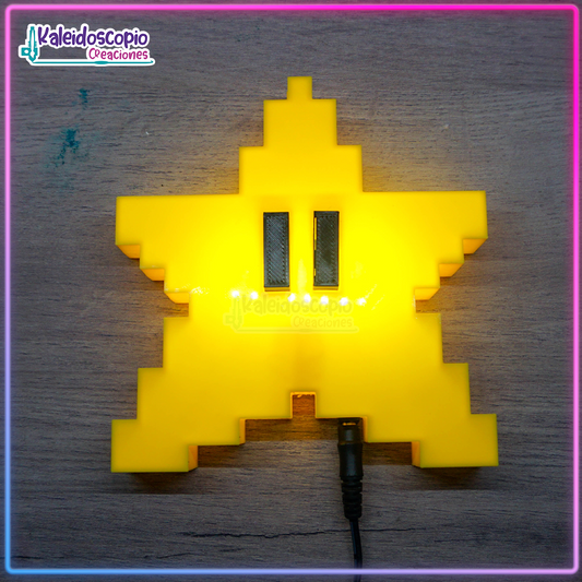 Estrella pixel led para arbol de navidad