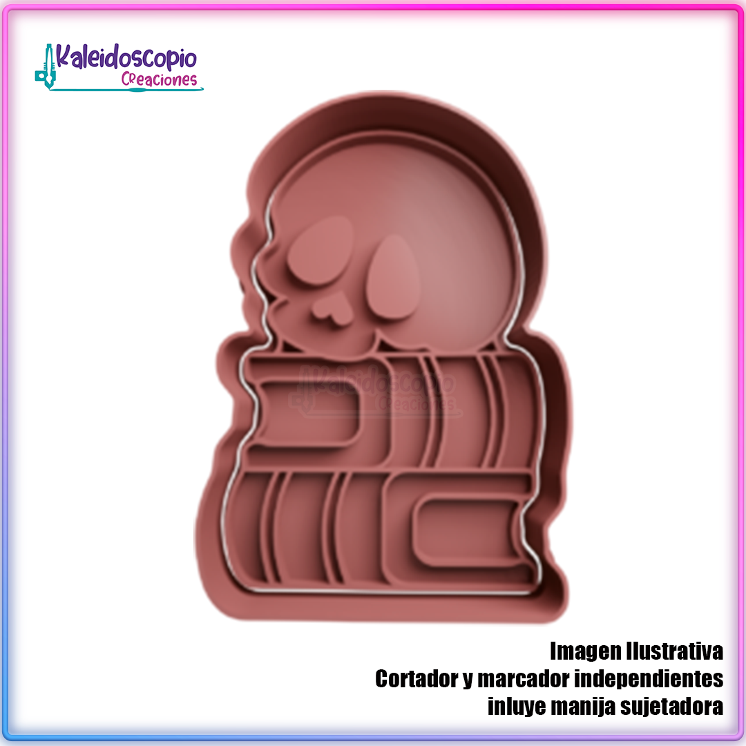 Libro con calavera Cortador para galletas y fondant