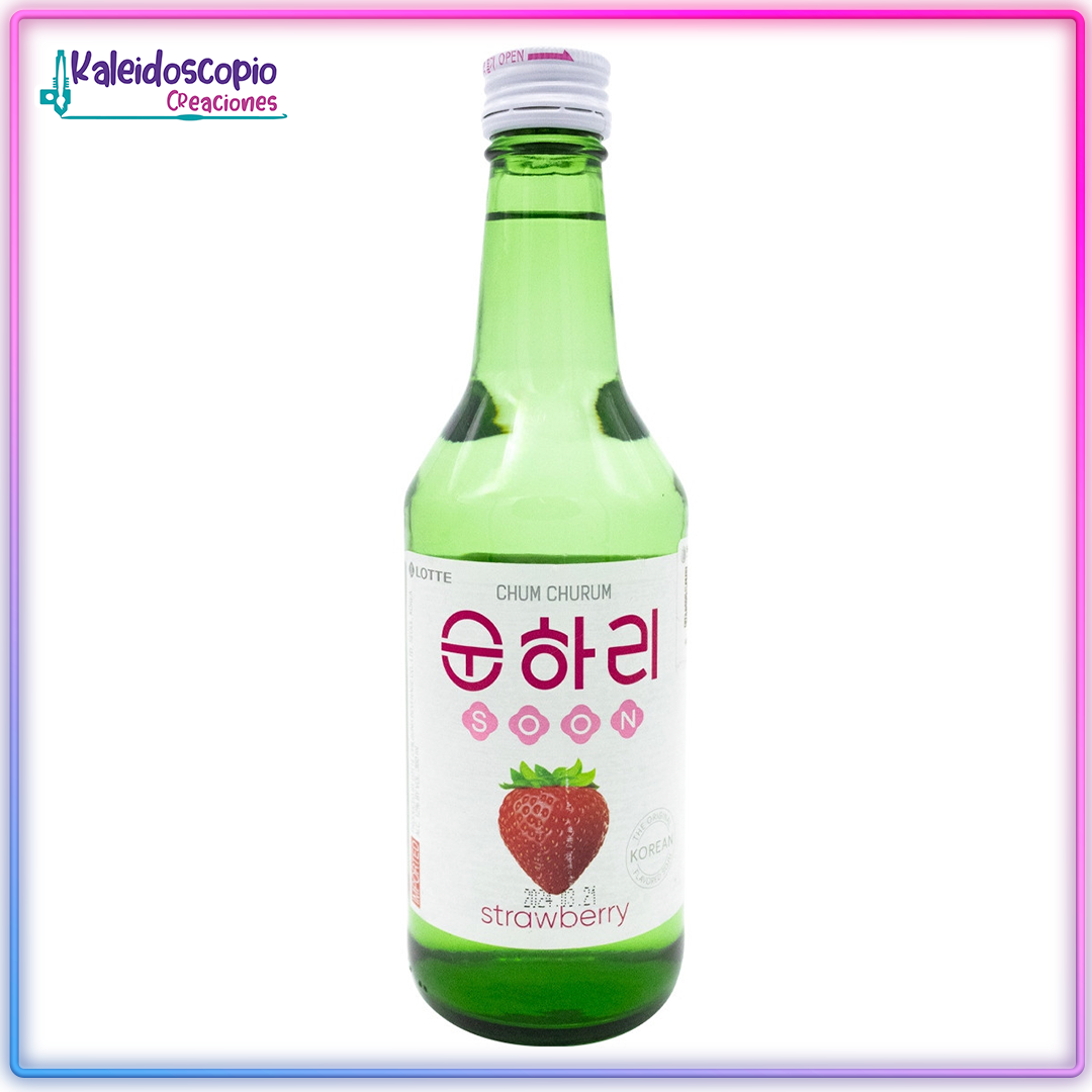 Soju Coreano Fresa 350ml | LOTTE