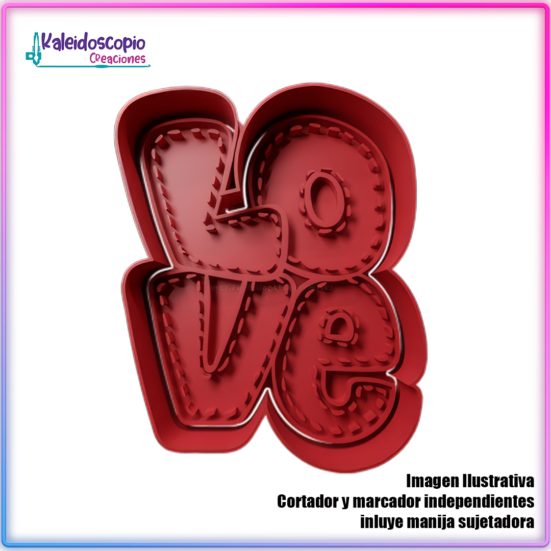 Love 3 San Valentin - Cortador de Galletas y Fondant